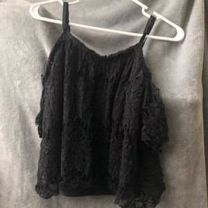 Black Semi-Cropped Shirt